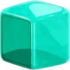 a green plastic cube with a white background.jpg